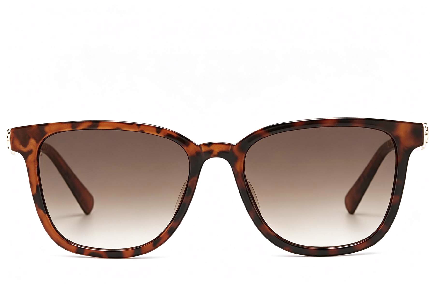 Rectangular Tortoiseshell Plastic Sunglasses #BS225-0091