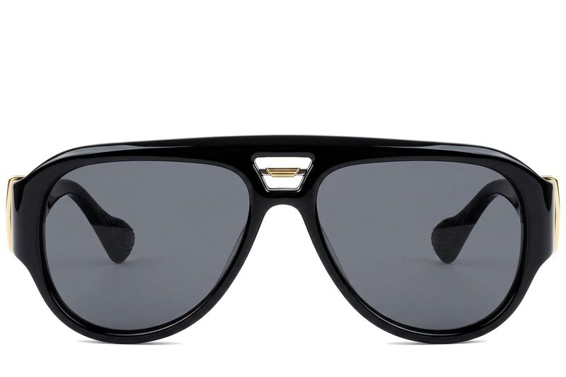 Aviator Black Plastic Sunglasses #BS225-0094