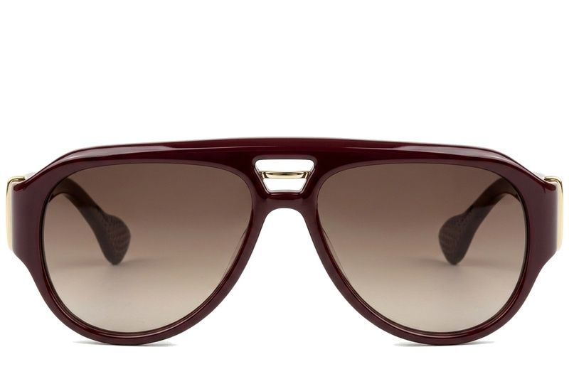Gafas de sol de aviador de plástico marrón #BS225-0098