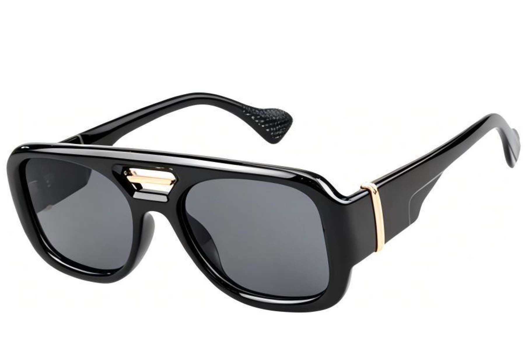 Aviator Black Plastic Sunglasses #BS225-0100