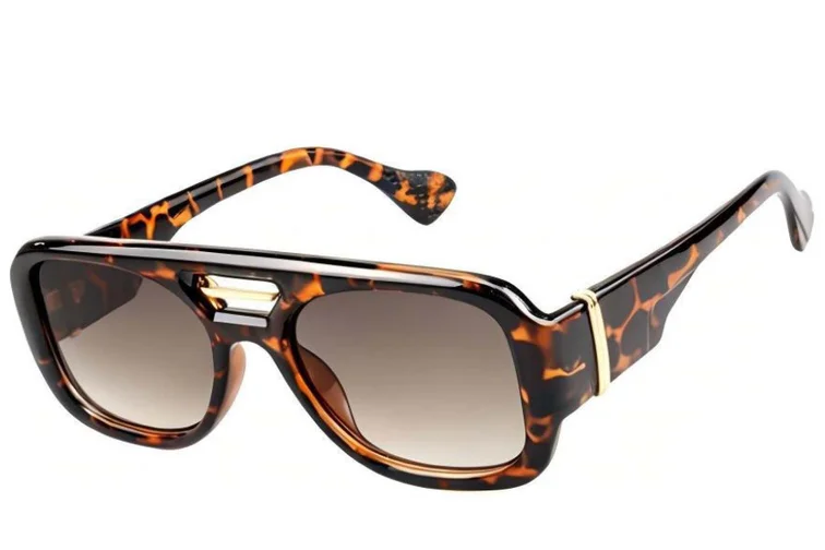 Aviator Tortoiseshell Plastic Sunglasses #BS225-0101