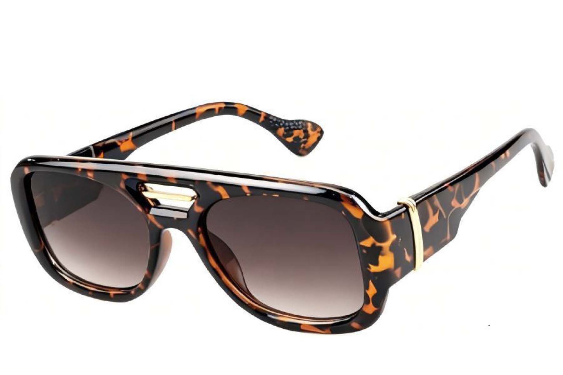 Aviator Tortoiseshell Plastic Sunglasses #BS225-0103