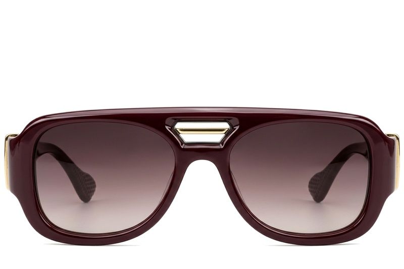 Gafas de sol de aviador de plástico marrón #BS225-0104