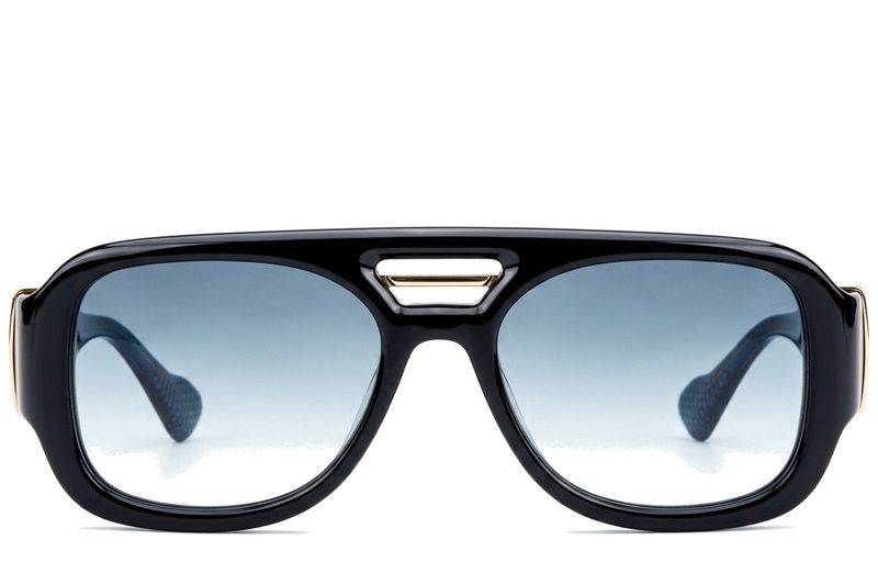 Gafas de sol de aviador de plástico azul #BS225-0105