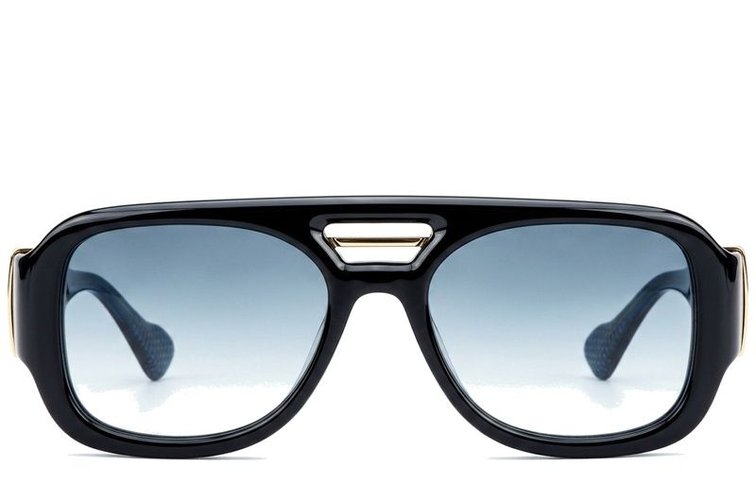 Gafas de sol de aviador de plástico azul #BS225-0105