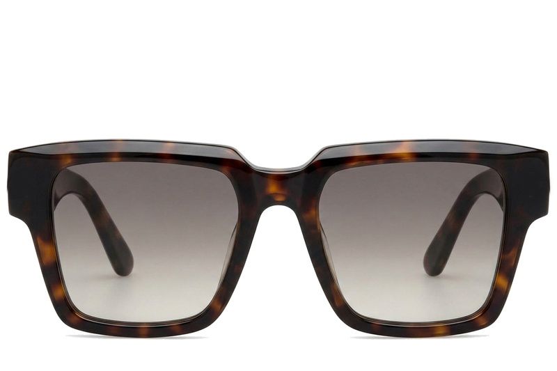 Gafas de sol rectangulares de plástico con efecto carey #BS225-0113