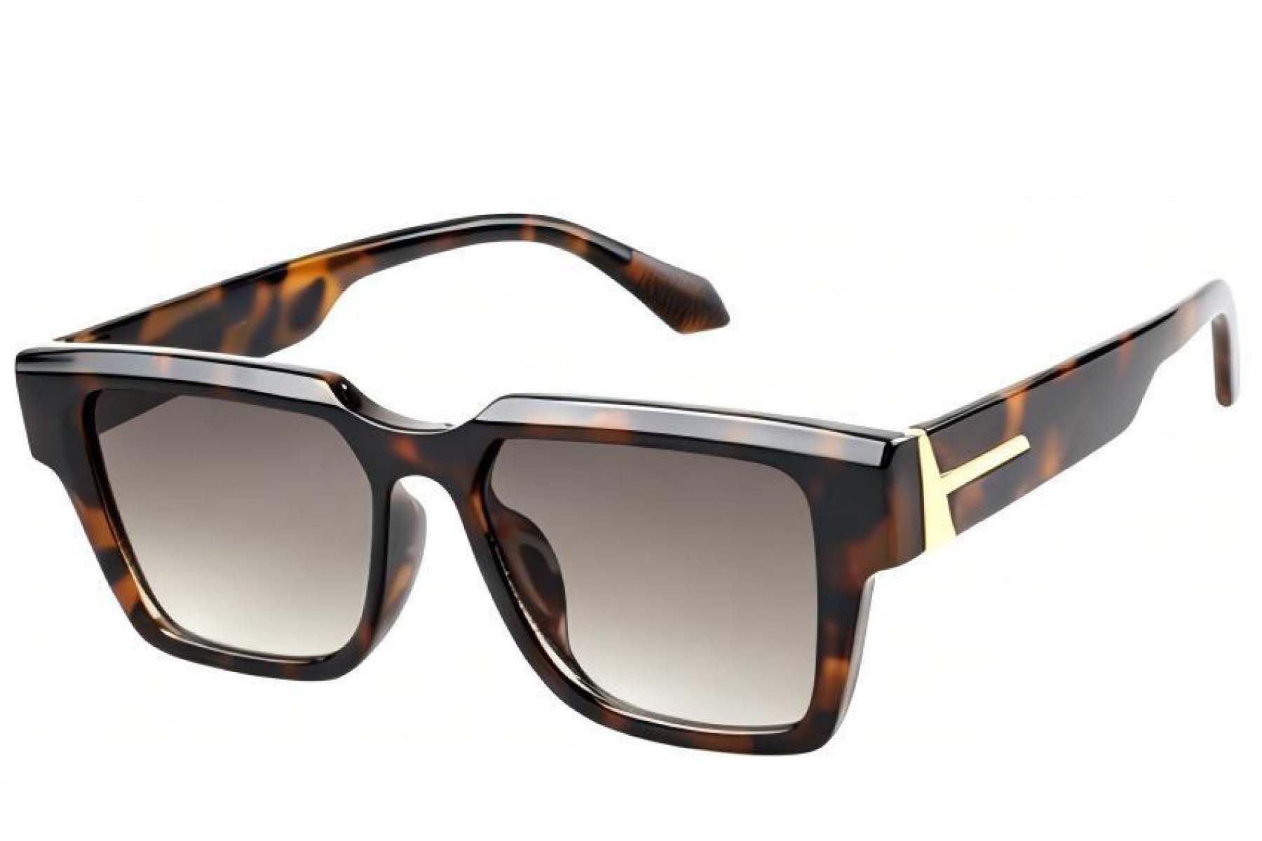 Rectangular Tortoiseshell Plastic Sunglasses #BS225-0113