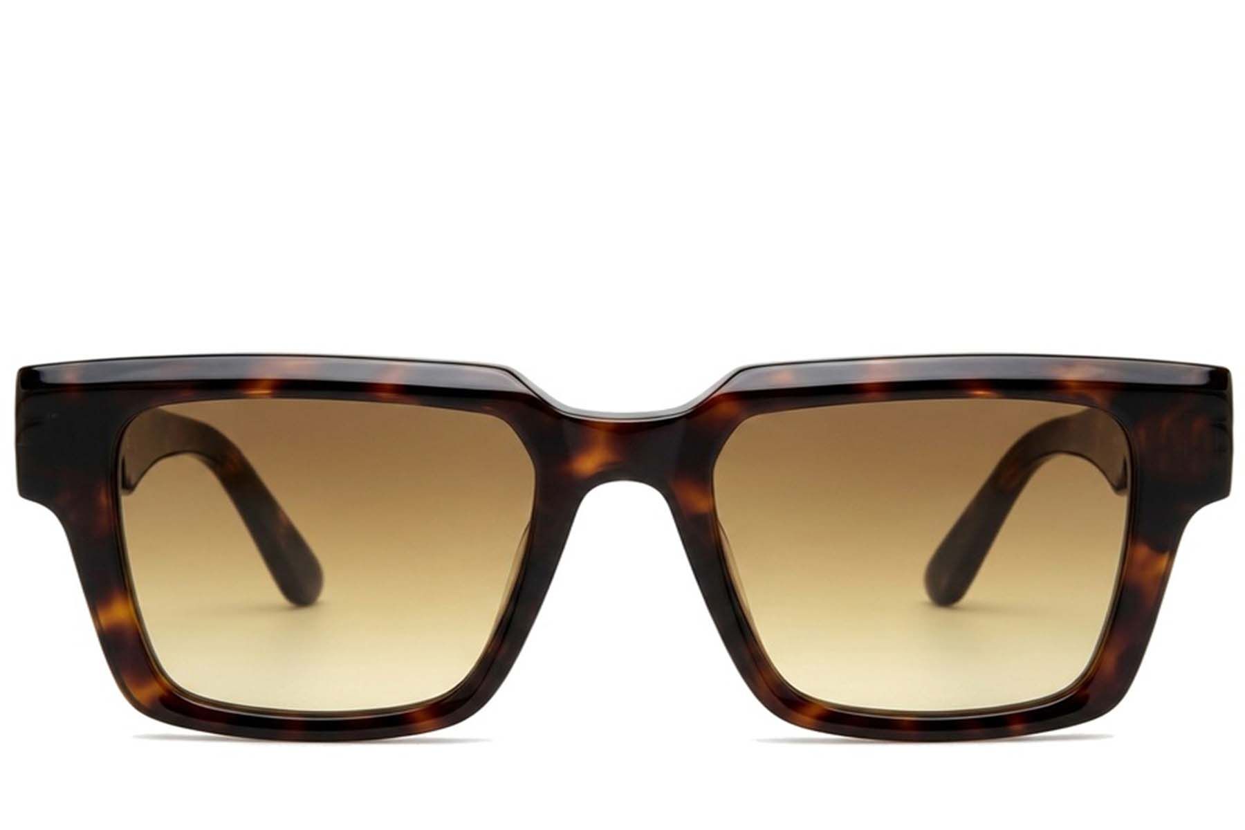 Gafas de sol rectangulares de plástico con efecto carey #BS225-0115