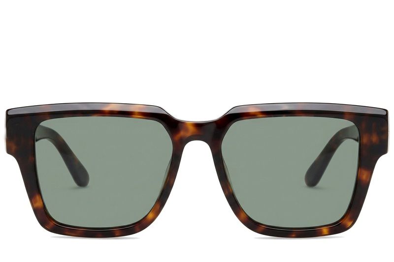 Rechteckige Sonnenbrille aus Kunststoff mit Schildpattmuster #BS225-0117