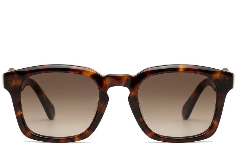 Rechteckige Sonnenbrille aus Kunststoff mit Schildpattmuster #BS225-0119