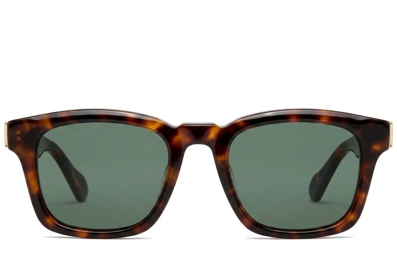 Rechteckige Sonnenbrille aus Kunststoff mit Schildpattmuster #BS225-0123