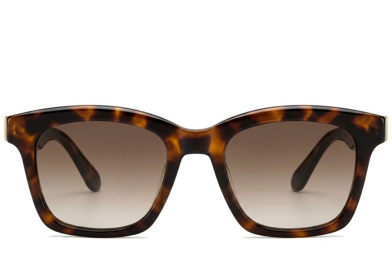 Rechteckige Sonnenbrille aus Kunststoff mit Schildpattmuster #BS225-0125