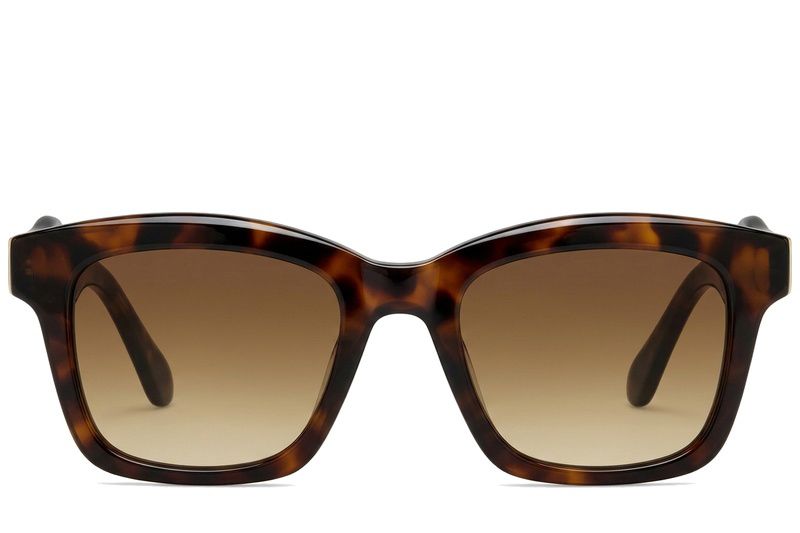 Rectangular Tortoiseshell Plastic Sunglasses #BS225-0127