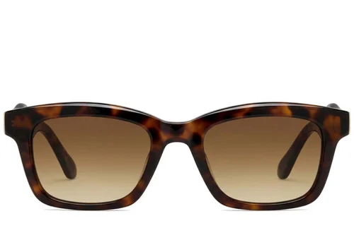 Rechteckige Sonnenbrille aus Kunststoff mit Schildpattmuster #BS225-0127