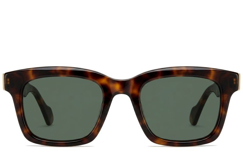 Rechteckige Sonnenbrille aus Kunststoff mit Schildpattmuster #BS225-0129
