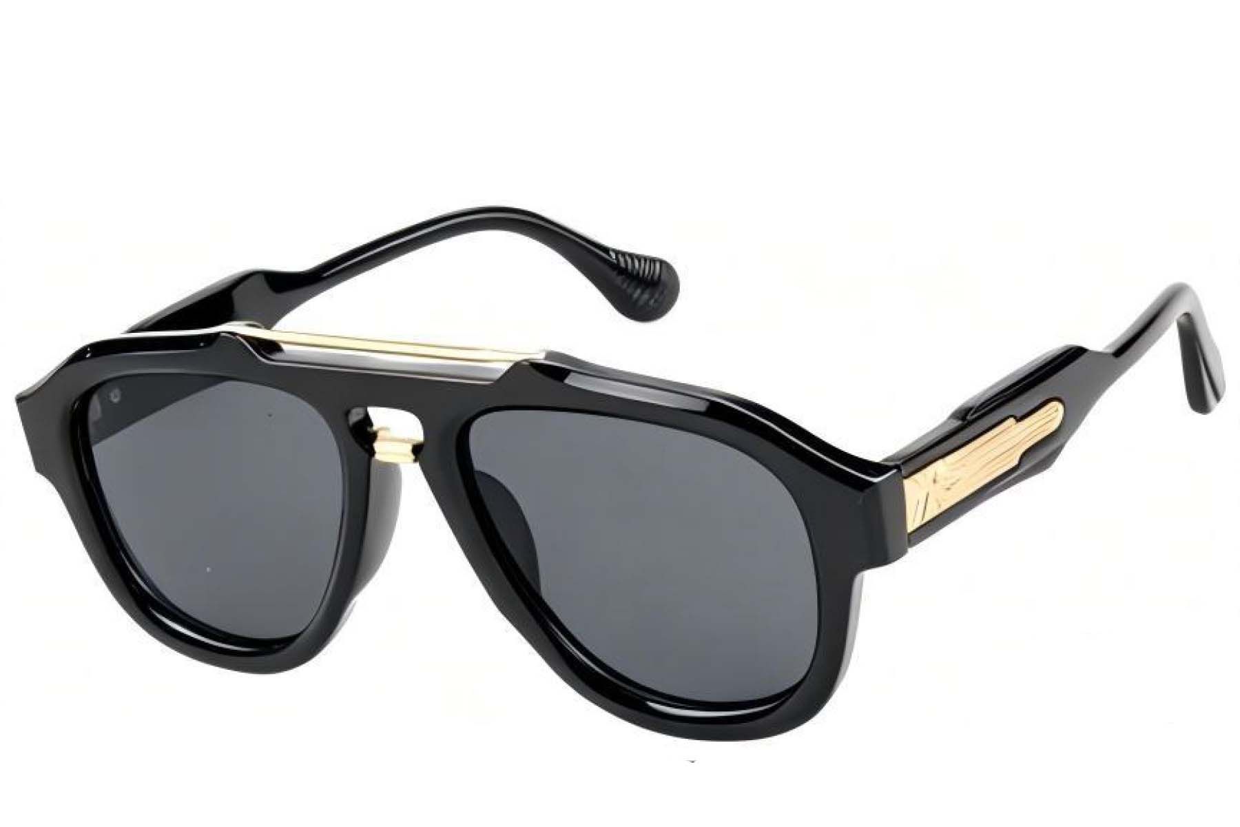 Aviator Black Plastic Sunglasses #BS225-0130