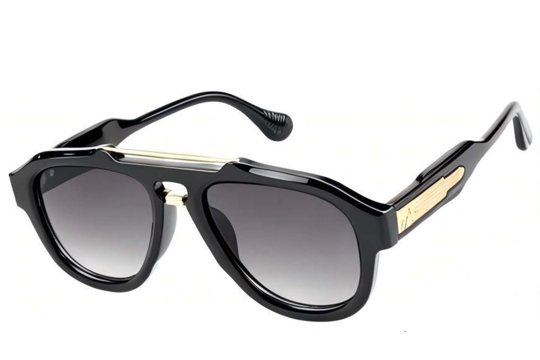 Aviator Black Plastic Sunglasses #BS225-0132