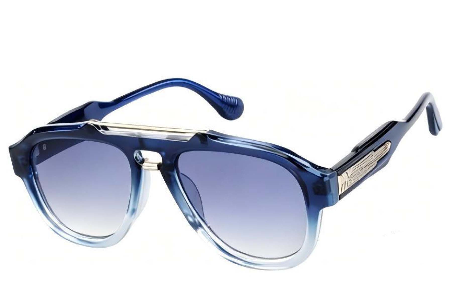 Aviator Blue Plastic Sunglasses #BS225-0134