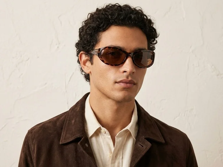 Gafas de sol de plástico con forma de mariposa y carey #BS225-0139