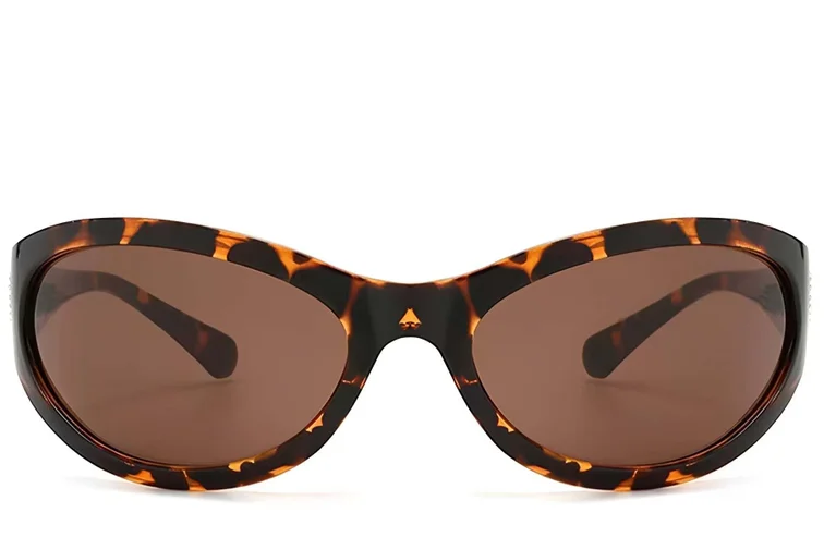 Gafas de sol de plástico con forma de mariposa y carey #BS225-0139