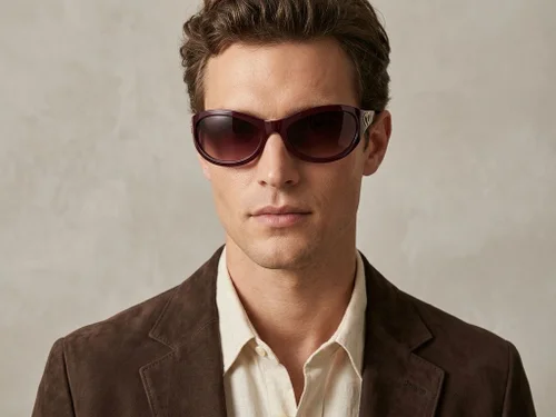 Lunettes de soleil papillon en plastique rouge #BS225-0140