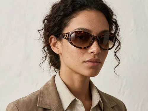 Lunettes de soleil papillon en plastique écaille de tortue #BS225-0141