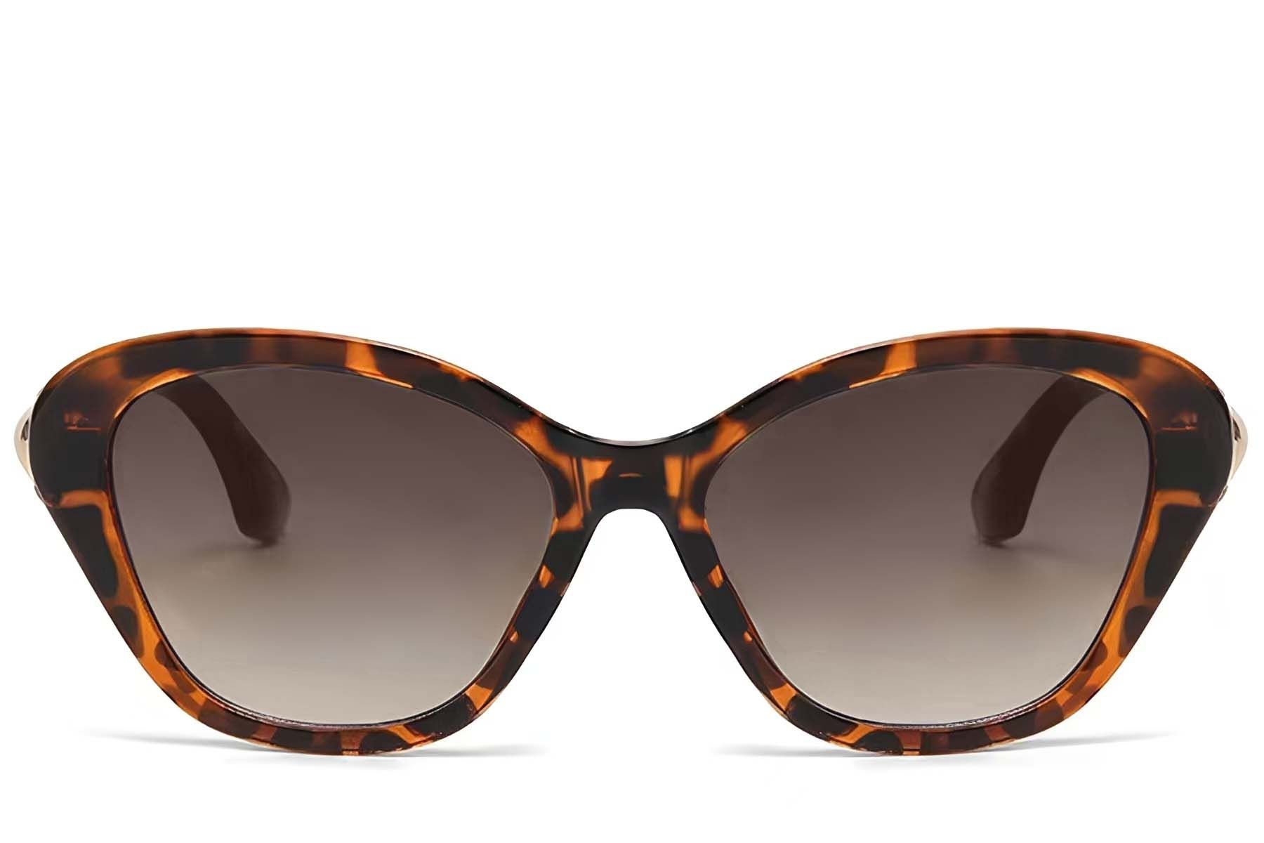 Lunettes de soleil papillon en plastique écaille de tortue #BS225-0164