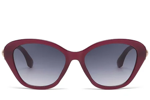 Lunettes de soleil papillon en plastique rouge #BS225-0165