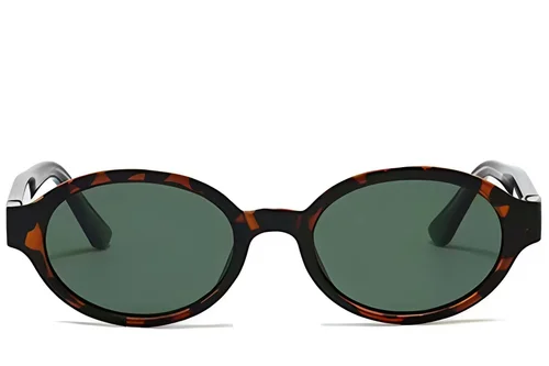 Lunettes de soleil ovales en plastique écaille de tortue #BS225-0177