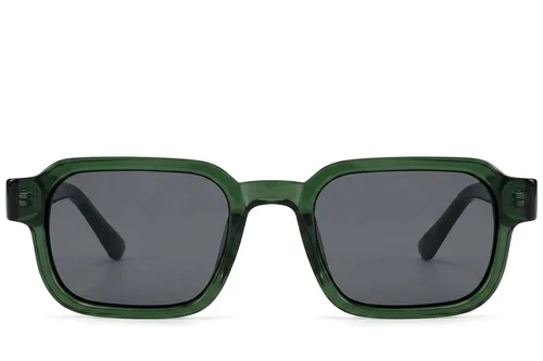 Lunettes de soleil rectangulaires en plastique vert #BS225-0182