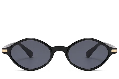 Geometric Black Plastic Sunglasses #BS2408-0001