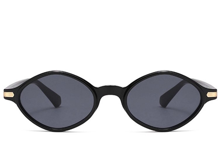 Geometric Black Plastic Sunglasses #BS2408-0001