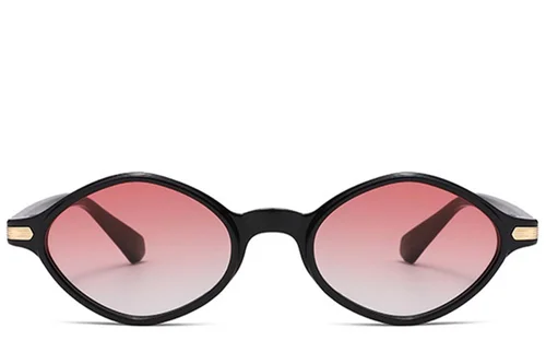 Geometric Black Plastic Sunglasses #BS2408-0003