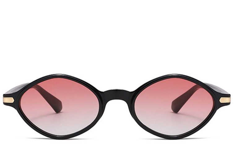 Geometric Black Plastic Sunglasses #BS2408-0003