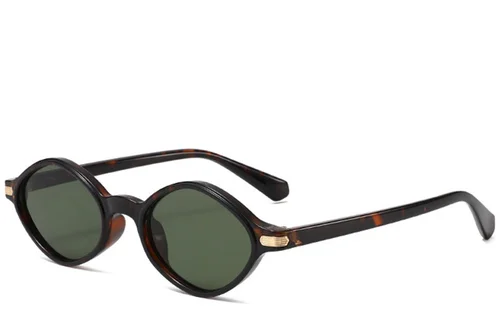 Geometric Black Plastic Sunglasses #BS2408-0004