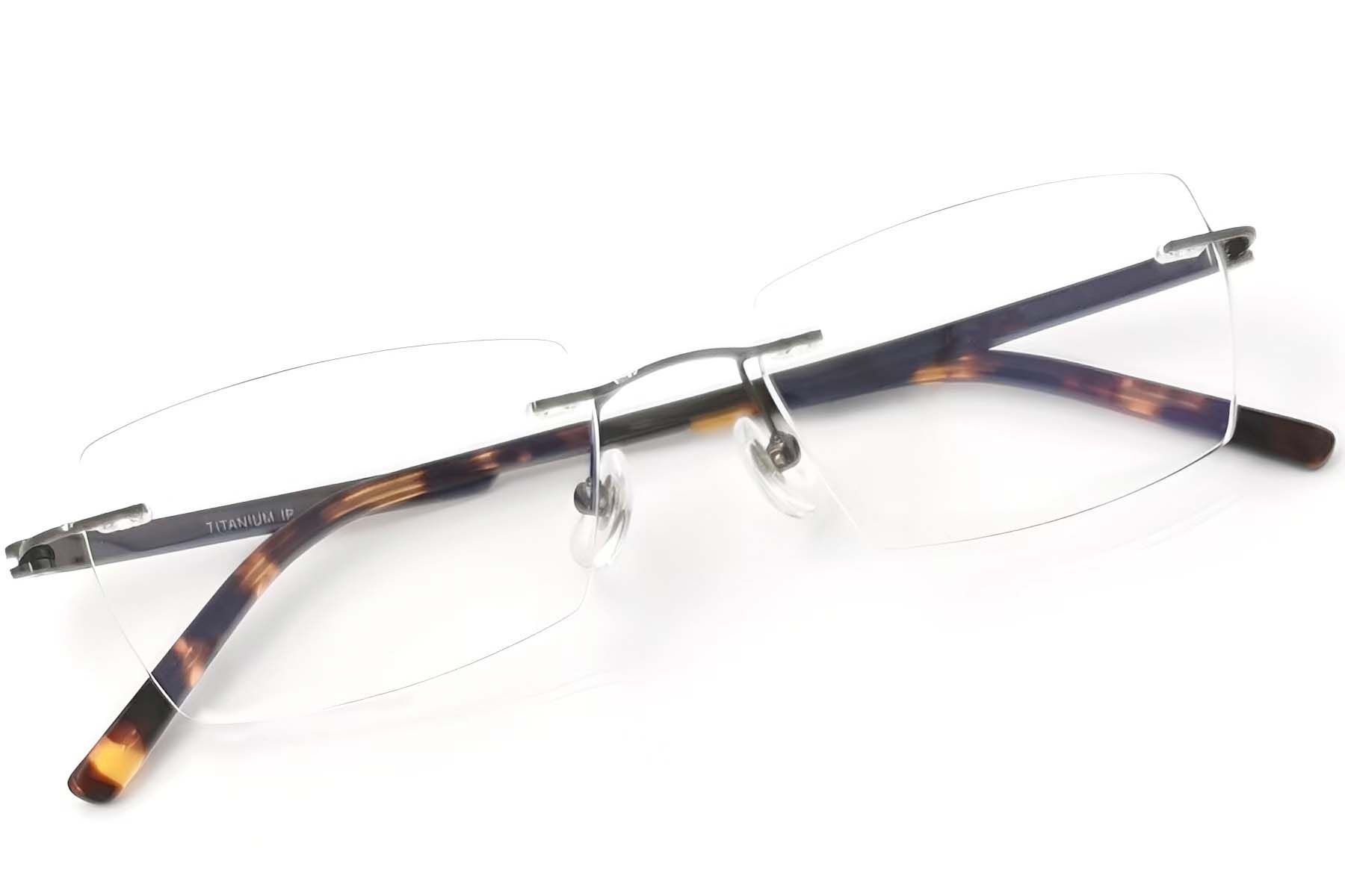 Lunettes invisibles en titane gris #BS2419-0001