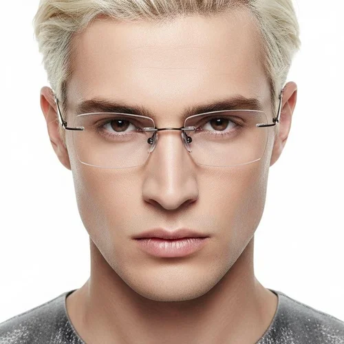 Lunettes invisibles en titane gris #BS2419-0001