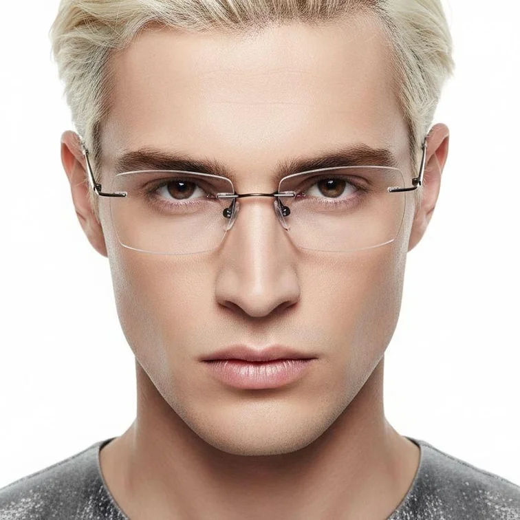 Invisible Grey Titanium Glasses #BS2419-0001