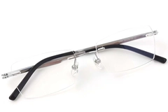 Lunettes invisibles en titane argenté #BS2419-0002