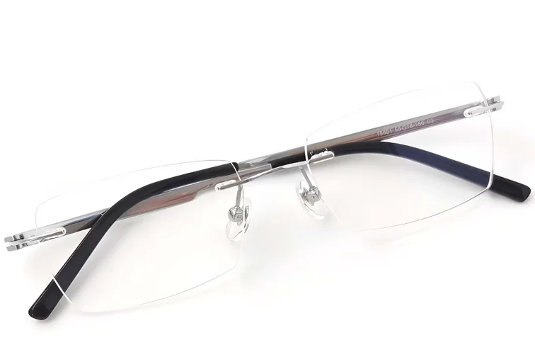 Onzichtbare zilveren titanium bril #BS2419-0002