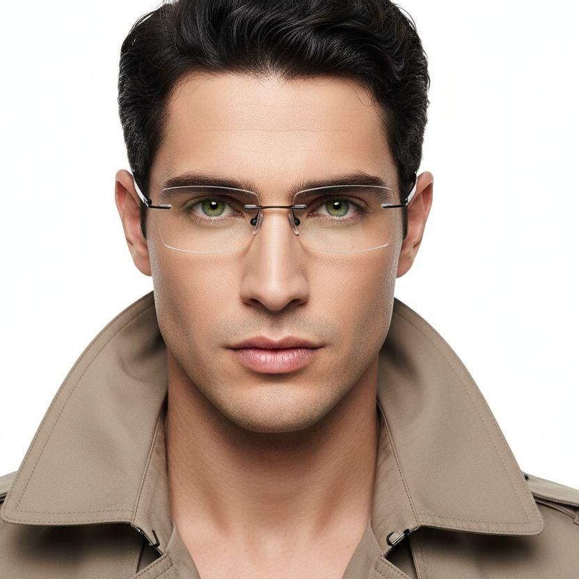 Invisible Black Titanium Glasses #BS2419-0003