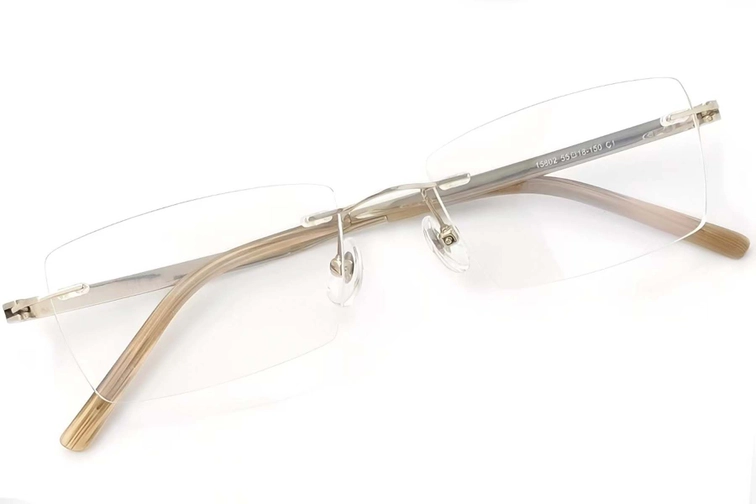 Gafas invisibles de titanio dorado #BS2419-0004