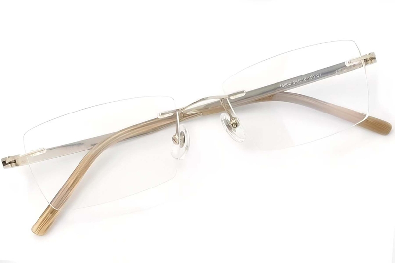 Invisible Golden Titanium Glasses #BS2419-0004