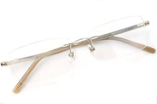 Lunettes invisibles en titane doré #BS2419-0004