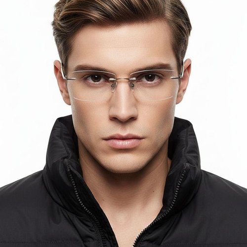 Lunettes invisibles en titane doré #BS2419-0004