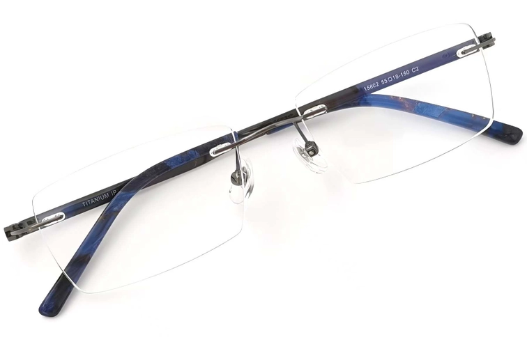 Gafas de titanio gris invisibles #BS2419-0005