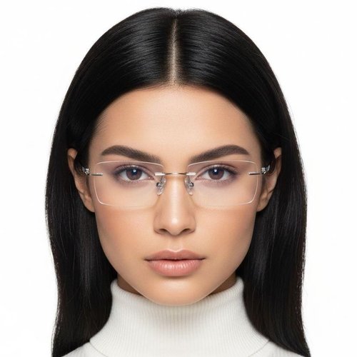 Lunettes invisibles en titane argenté #BS2419-0006