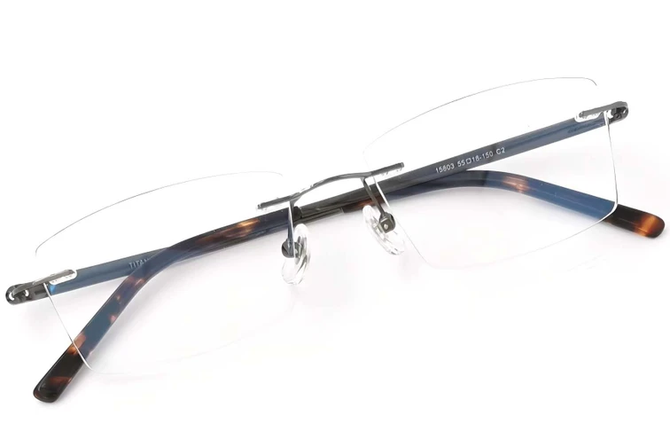 Gafas de titanio gris invisibles #BS2419-0007
