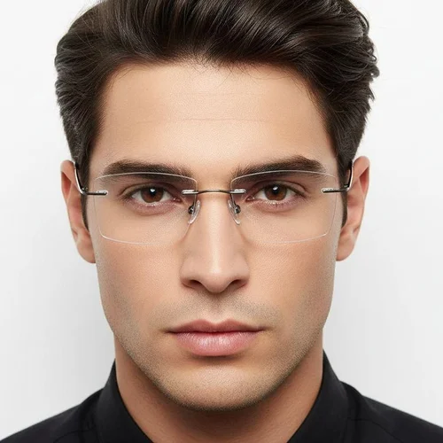 Lunettes invisibles en titane gris #BS2419-0007
