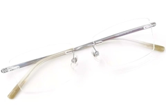 Lunettes invisibles en titane argenté #BS2419-0008